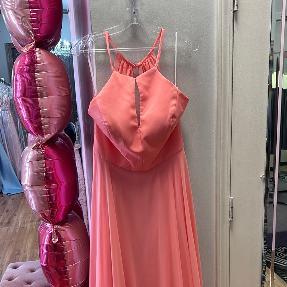 Coral Halter Dress